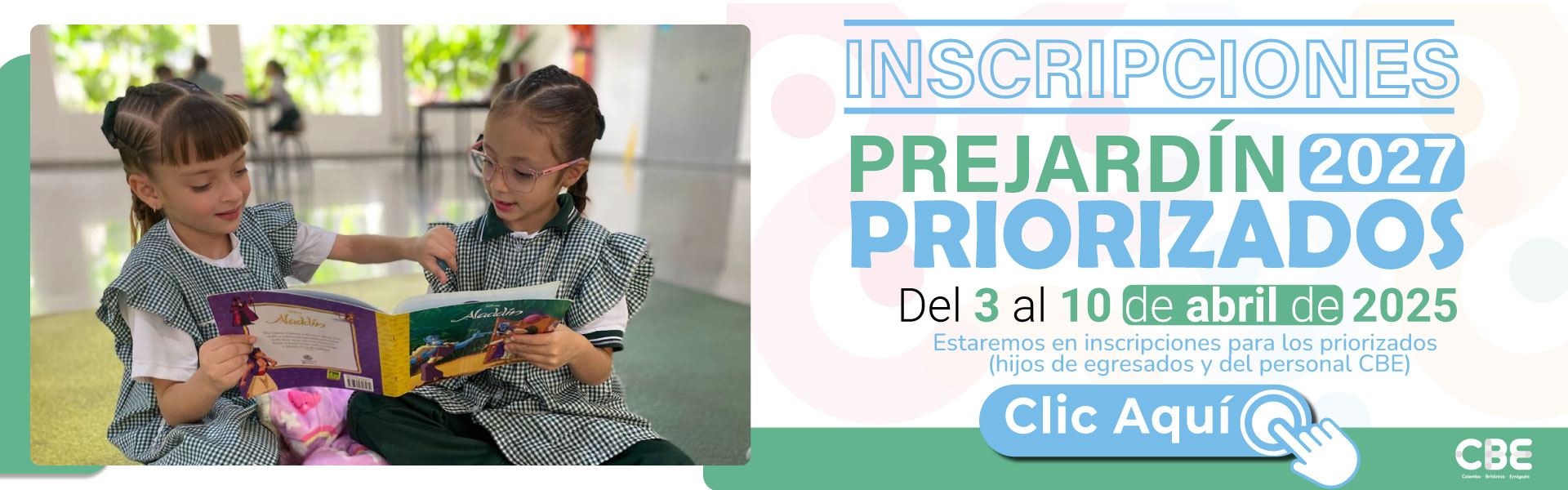 Inscripciones priorizadas 2027 CBE